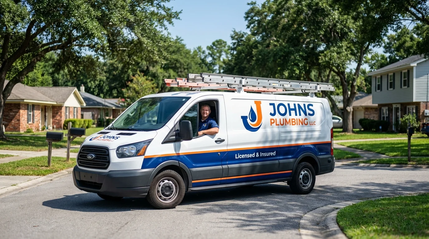 Johns Plumbing LLC service van in Pigeon Forge, TN